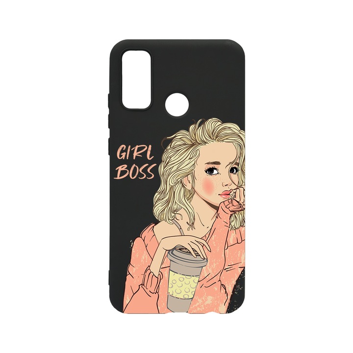 BestCase Slim Szilikon 0.8MM telefontok, Huawei P Smart (2020), Girl Boss, B 1009