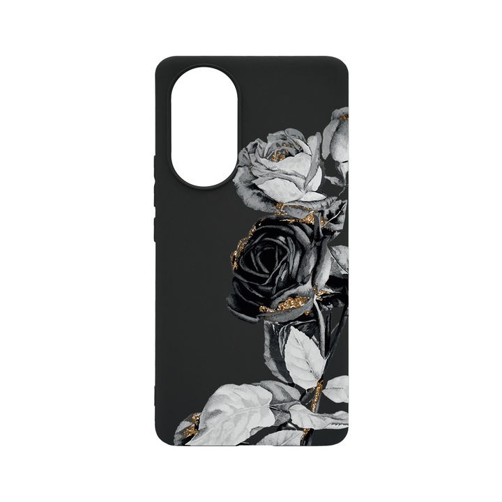 BestCase Slim Szilikon 0.8MM telefontok, Huawei Nova 9, Black Rose, B 990