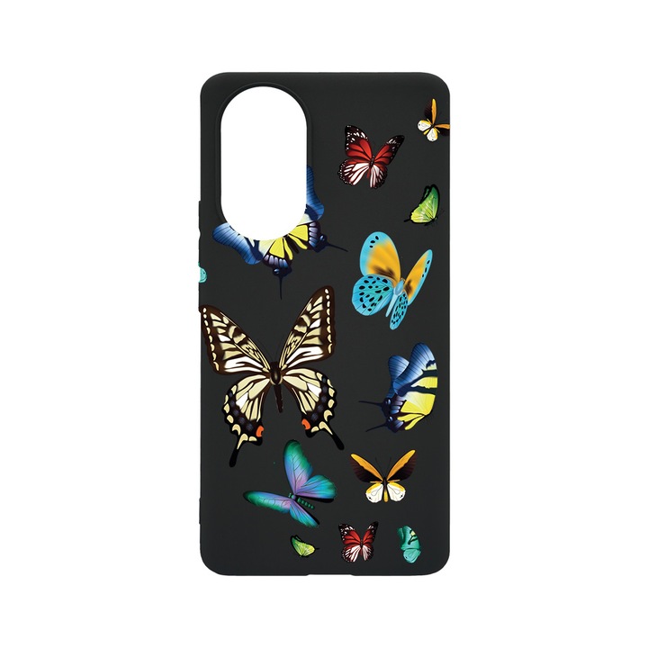 BestCase Slim Szilikon 0.8MM telefontok, Honor 50, Beautiful Color Butterflies, B 992