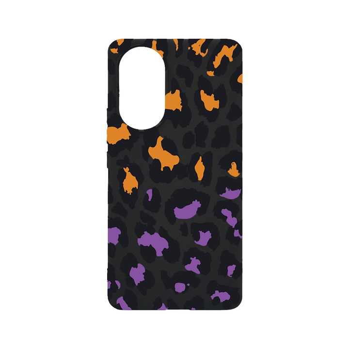 BestCase Slim Szilikon 0.8MM telefontok, Huawei Nova 9, Lila Leopard Pattern, B 1035