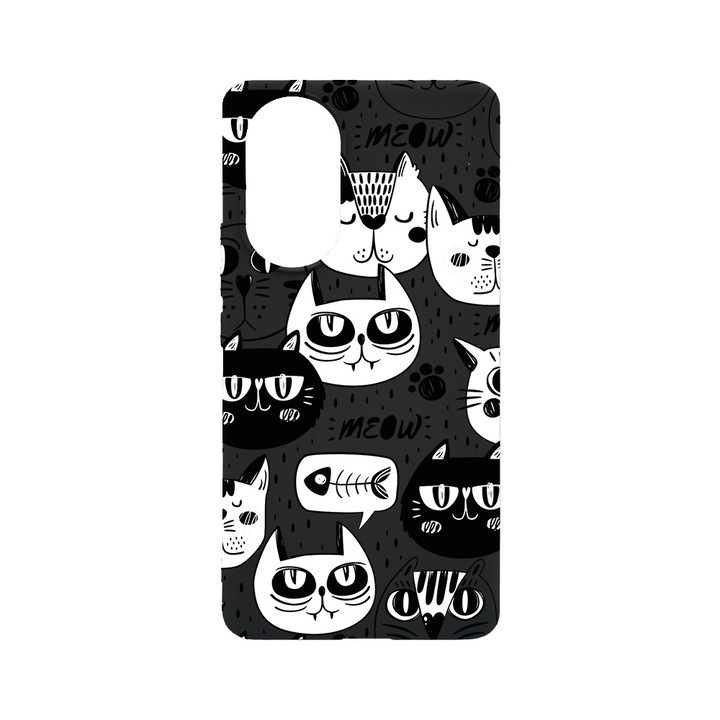 BestCase Slim Szilikon 0.8MM telefontok, Honor 50, Cool Cats, B 1029