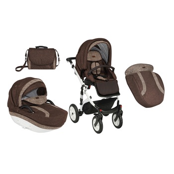 Carucior sistem Bertoni-Lorelli, Mia, Set 2in1, roti cu camera, Brown Carucior sistem Bertoni-Lorelli, Mia, Set 2in1, roti cu camera, Brown