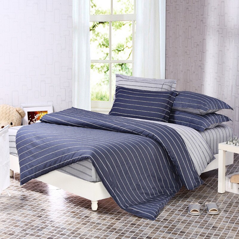 Lenjerie pat dubla, 4 piese, 100% Bumbac Ranforce, Cearsaf pilota 180 x 220, 2023104, Design Love House