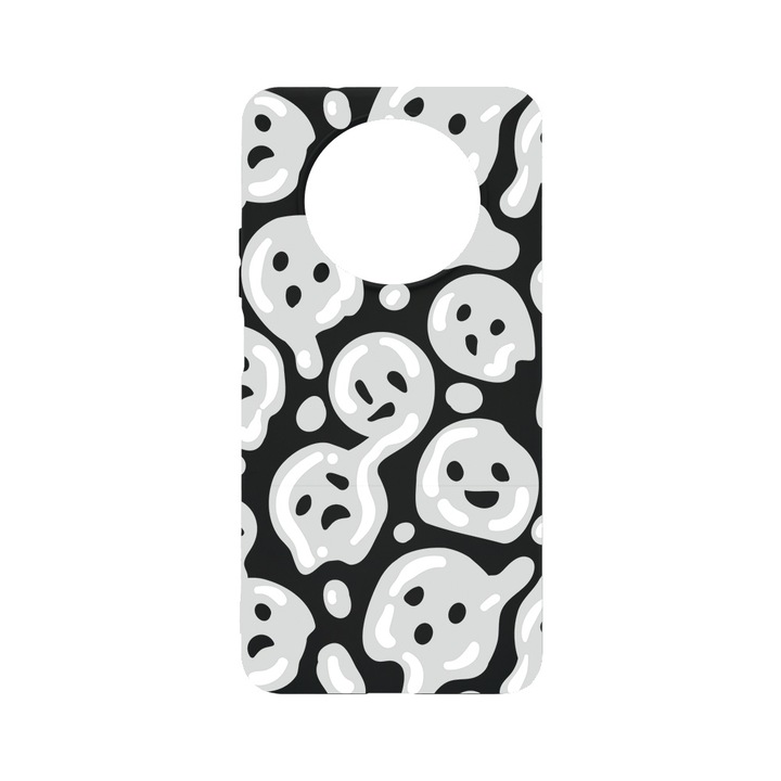 BestCase Slim Szilikon 0.8MM telefontok, Huawei Nova Y90, Gray Acid Smiley, B 1000