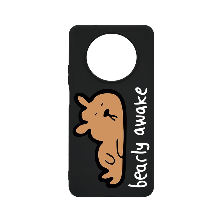 Силиконов калъф BestCase за Huawei Nova Y90, Bearly Awake, 0.8MM Slim, Black Silicon Series, B 998