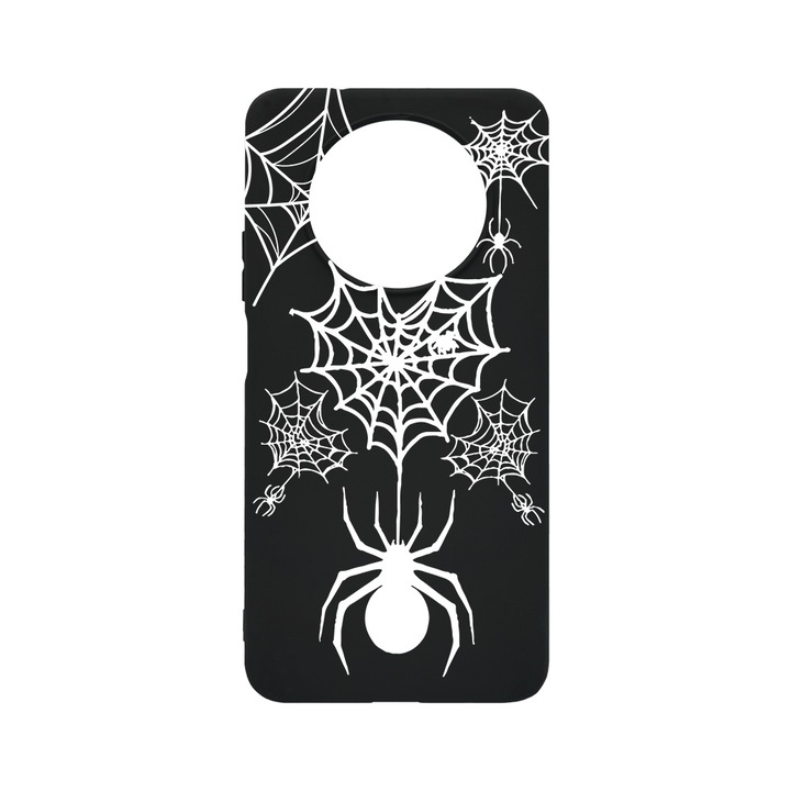 Силиконов калъф BestCase за Huawei Nova Y90, Spider Web, 0.8MM Slim, Black Silicon Series, B 1036