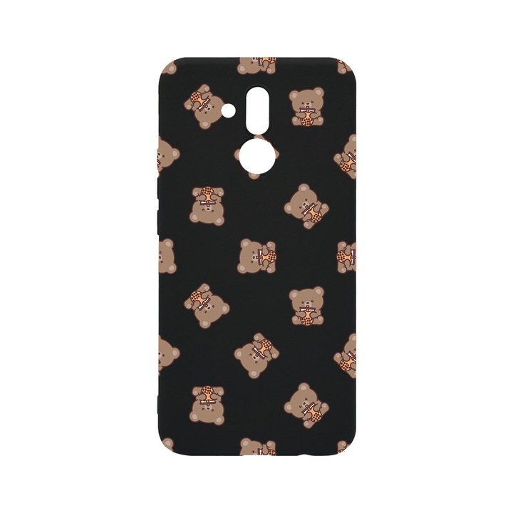 BestCase Slim Szilikon 0.8MM telefontok, Huawei Mate 20 Lite, Teddy Bear Pattern, B 974