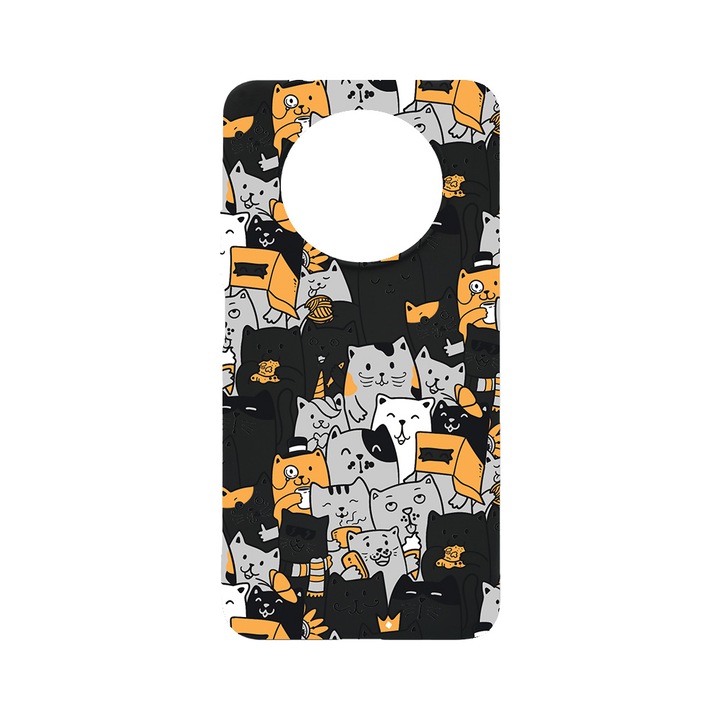 BestCase Slim Szilikon 0.8MM telefontok, Huawei Nova Y90, Cat Pattern, B 1030