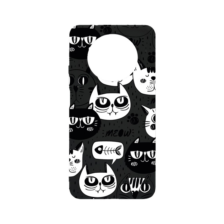 BestCase Slim Szilikon 0.8MM telefontok, Huawei Nova Y90, Cool Cats, B 1029