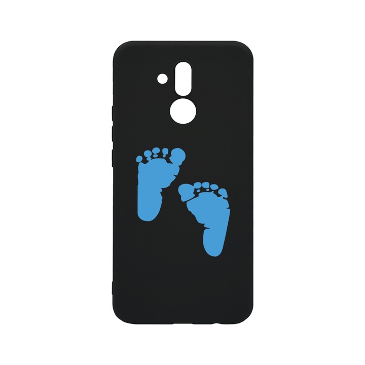 Силиконов калъф BestCase за Huawei Mate 20 Lite, Boy Feet Print, 0.8MM Slim, Black Silicon Series, B 960