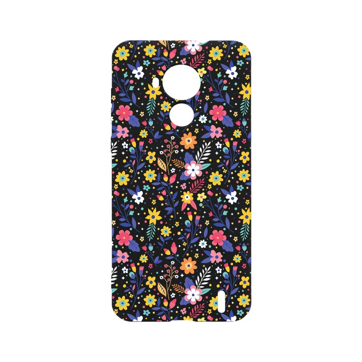 BestCase Slim Szilikon 0.8MM telefontok, Nokia C30, Flower Pattern, B 955