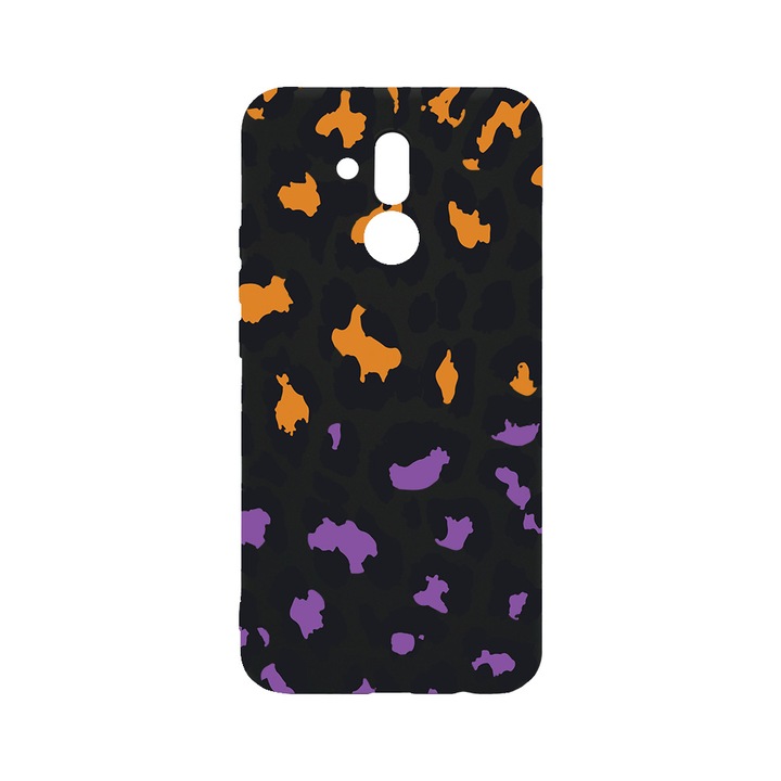 Силиконов калъф BestCase за Huawei Mate 20 Lite, Lila Leopard Pattern, 0.8MM Slim, Black Silicon Series, B 1035