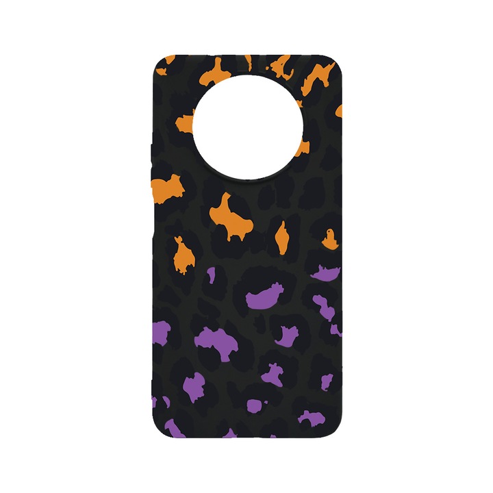 BestCase Slim Szilikon 0.8MM telefontok, Huawei Nova Y90, Lila Leopard Pattern, B 1035