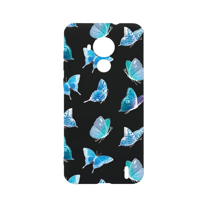 BestCase Slim Szilikon 0.8MM telefontok, Nokia C30, Butterfly Pattern, B 1012