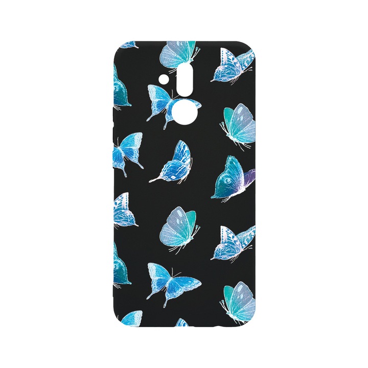 BestCase Slim Szilikon 0.8MM telefontok, Huawei Mate 20 Lite, Butterfly Pattern, B 1012