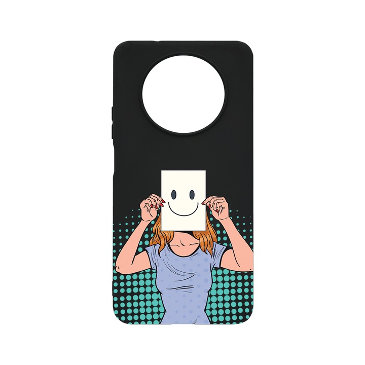 Силиконов калъф BestCase за Huawei Nova Y90, I'm Fine, 0.8MM Slim, Black Silicon Series, B 1011