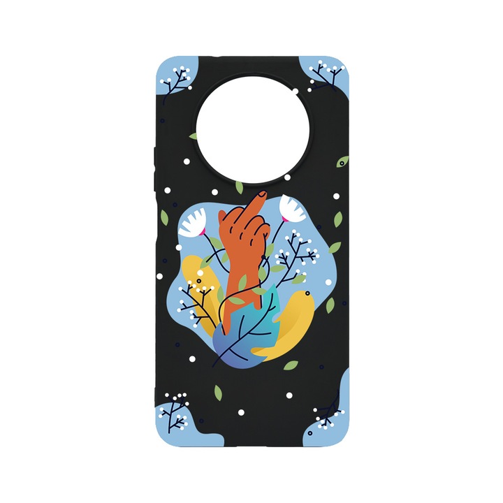 BestCase Slim Szilikon 0.8MM telefontok, Huawei Nova Y90, Flowers FCK, B 1020