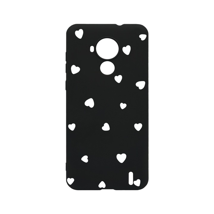 BestCase Slim Szilikon 0.8MM telefontok, Nokia C30, Heart Pattern, B 1041