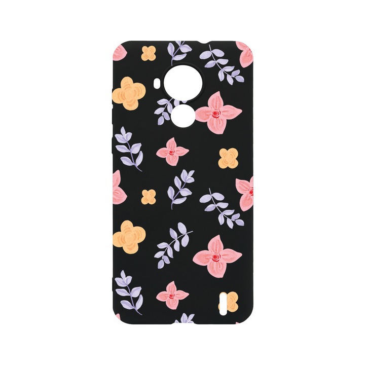 BestCase Slim Szilikon 0.8MM telefontok, Nokia C30, Flower Pattern, B 978