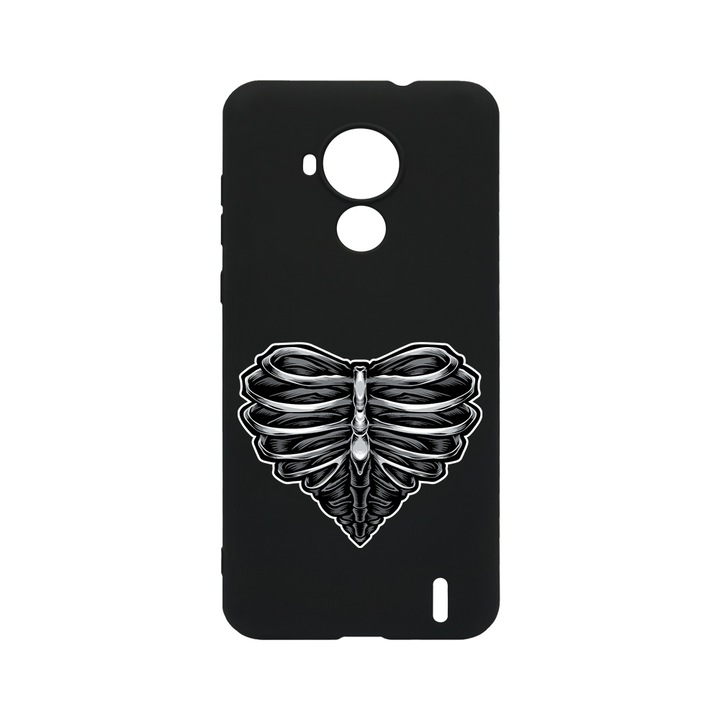 BestCase Slim Szilikon 0.8MM telefontok, Nokia C30, Skeleton Heart, B 1024