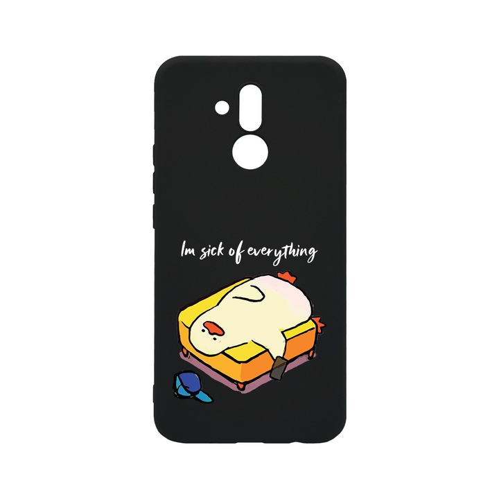 BestCase Slim Szilikon 0.8MM telefontok, Huawei Mate 20 Lite, I'm Sick Of Everything, B 999