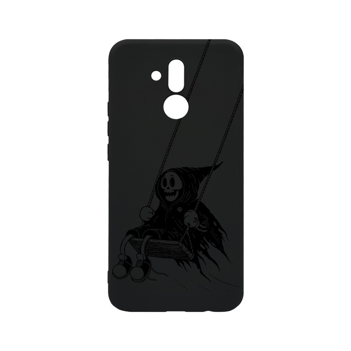Силиконов калъф BestCase за Huawei Mate 20 Lite, Death Swinging, 0.8MM Slim, Black Silicon Series, B 1063