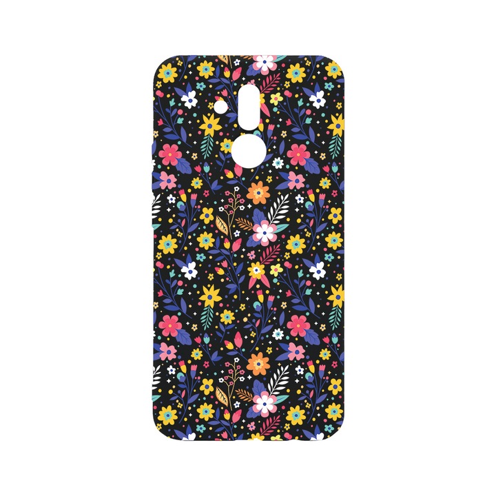 BestCase Slim Szilikon 0.8MM telefontok, Huawei Mate 20 Lite, Flower Pattern, B 955