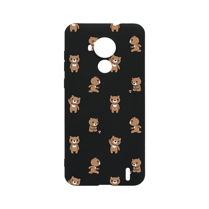 BestCase Slim Szilikon 0.8MM telefontok, Nokia C30, Teddy Bear Pattern, B 970