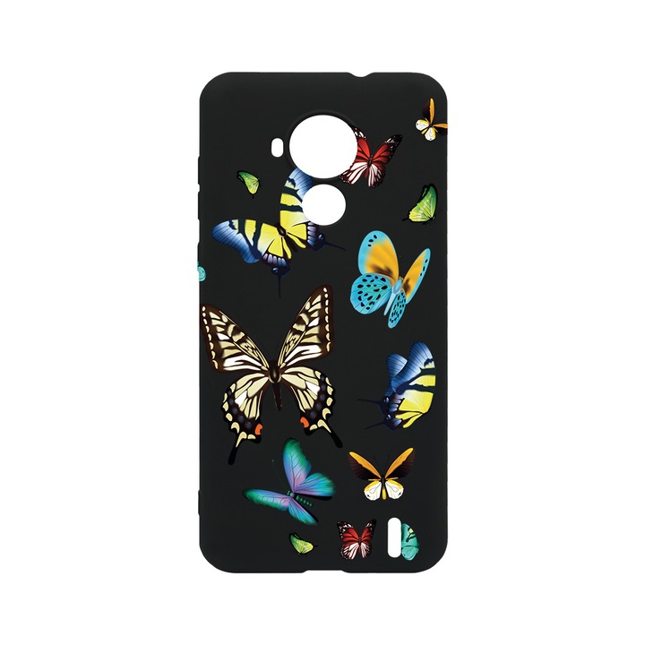 BestCase Slim Szilikon 0.8MM telefontok, Nokia C30, Beautiful Color Butterflies, B 992