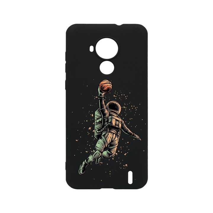BestCase Slim Szilikon 0.8MM telefontok, Nokia C30, Astronaut Basketball, B 1003
