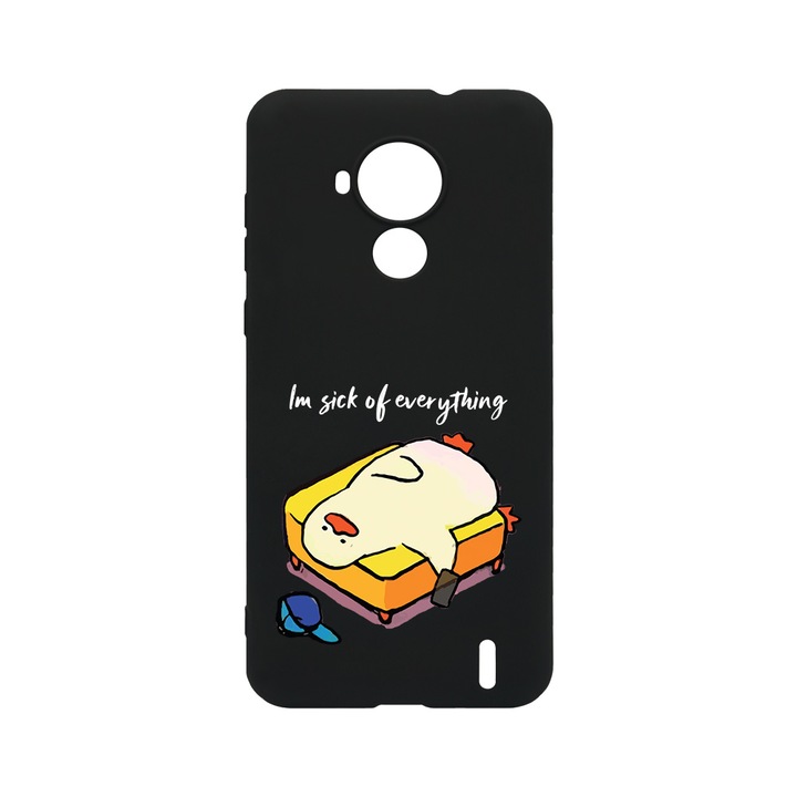 BestCase Slim Szilikon 0.8MM telefontok, Nokia C30, I'm Sick Of Everything, B 999
