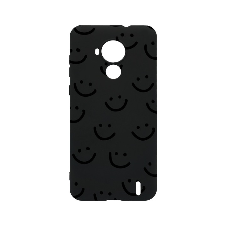 BestCase Slim Szilikon 0.8MM telefontok, Nokia C30, Smiley, B 1056