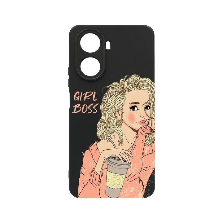 BestCase Slim Szilikon 0.8MM telefontok, Huawei Nova 10 SE, Girl Boss, c-B 1009