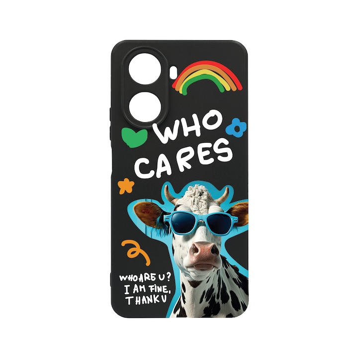 BestCase Slim Szilikon 0.8MM telefontok, Huawei Nova 10 SE, Cool Cow - Who Cares?, c-B 975