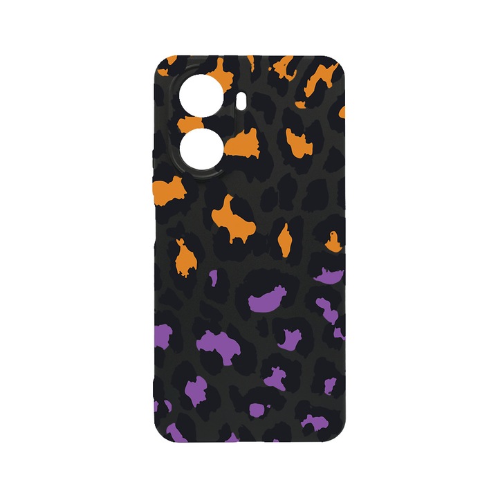 BestCase Slim Szilikon 0.8MM telefontok, Huawei Nova 10 SE, Lila Leopard Pattern, c-B 1035