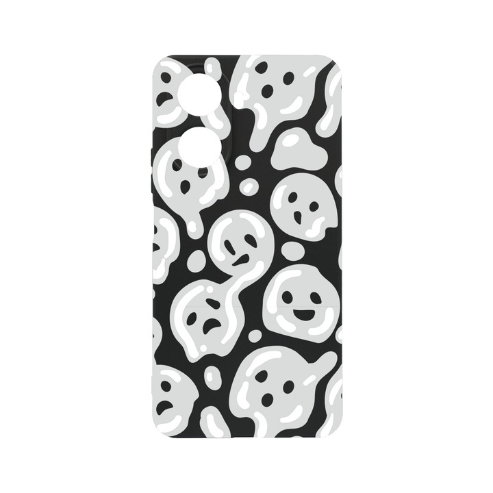 BestCase Slim Szilikon 0.8MM telefontok, Huawei Nova 10 SE, Gray Acid Smiley, c-B 1000