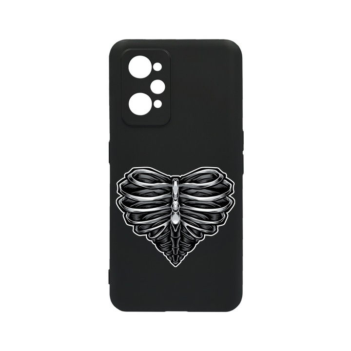 BestCase Slim Szilikon 0.8MM telefontok, Realme GT Neo 3T, Skeleton Heart, c-B 1024