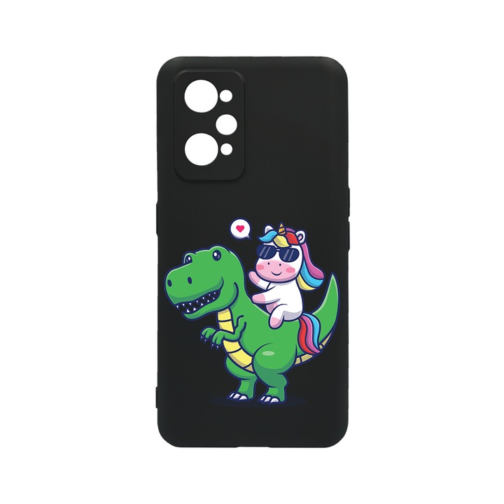 BestCase Slim Szilikon 0.8MM telefontok, Realme GT Neo 3T, Dino Rider Unicorn, c-B 993