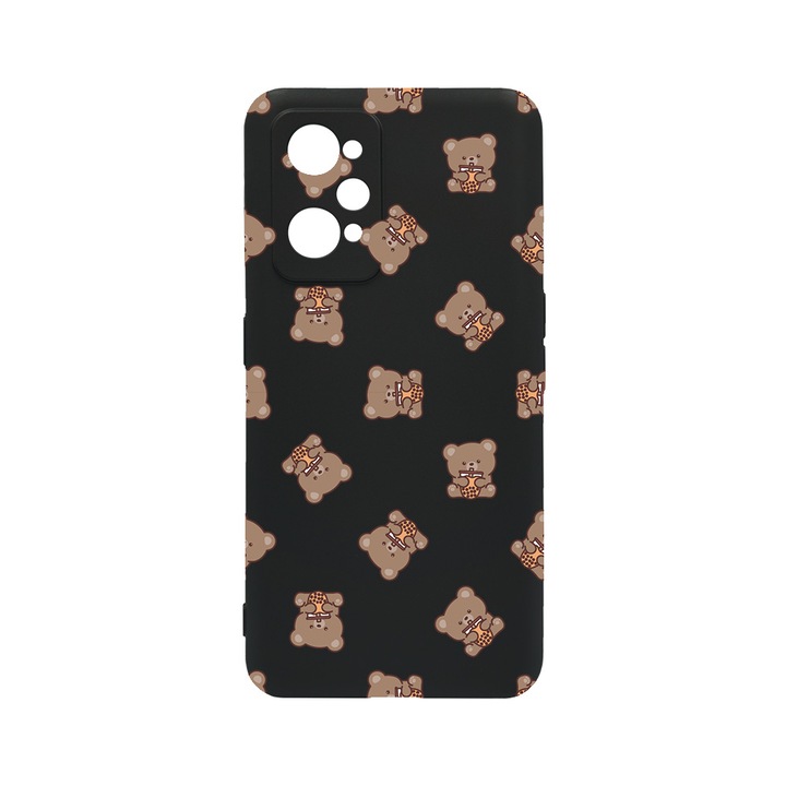 BestCase Slim Szilikon 0.8MM telefontok, Realme GT Neo 3T, Teddy Bear Pattern, c-B 974