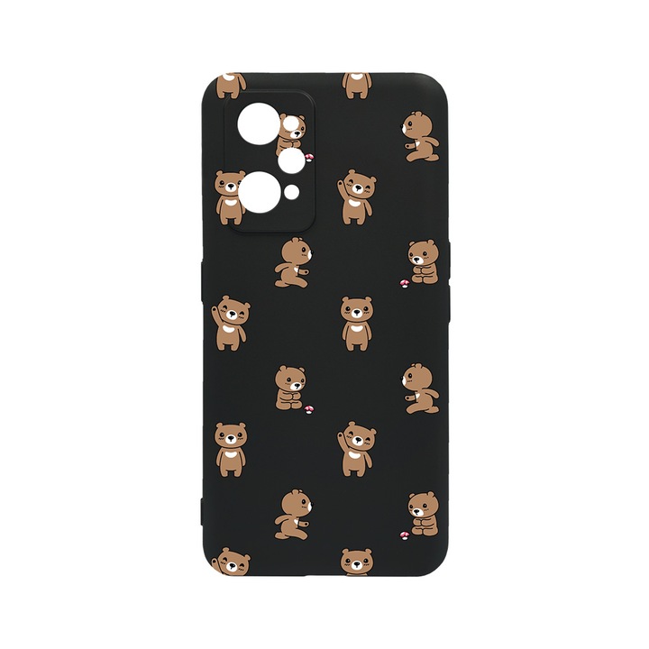BestCase Slim Szilikon 0.8MM telefontok, Realme GT Neo 3T, Teddy Bear Pattern, c-B 970