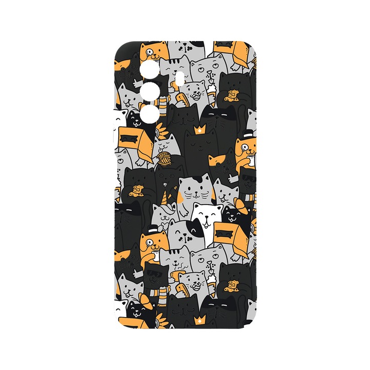 BestCase Slim Szilikon 0.8MM telefontok, Huawei Nova Y70, Cat Pattern, c-B 1030