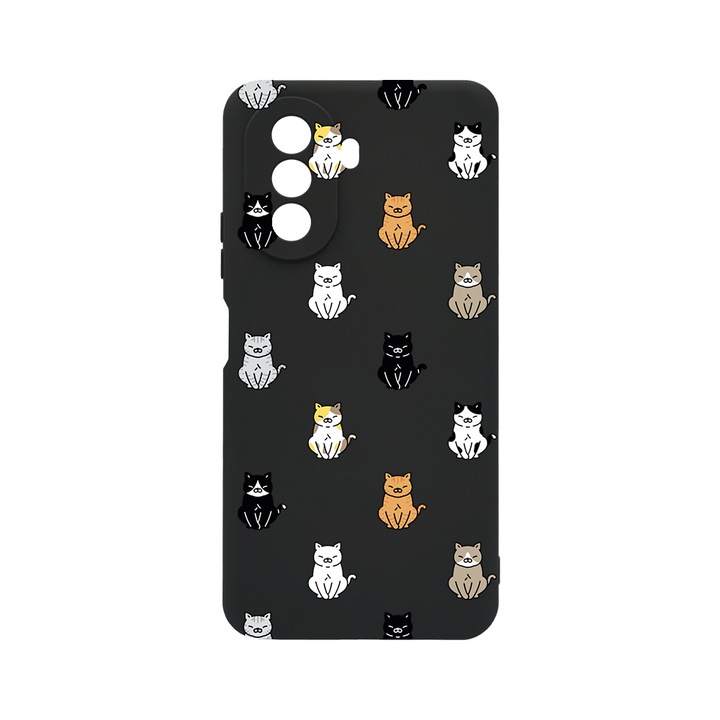 BestCase Slim Szilikon 0.8MM telefontok, Huawei Nova Y70, Cat Pattern, c-B 1027