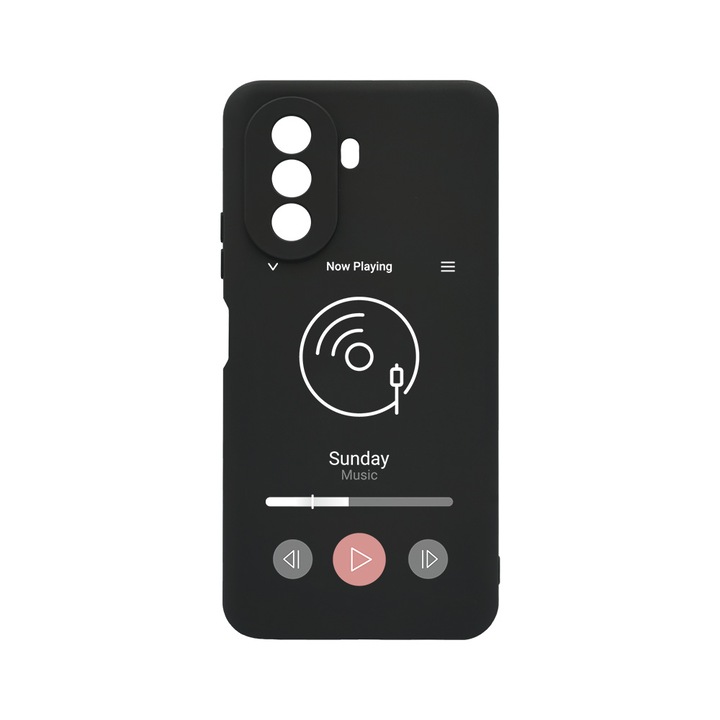 BestCase Slim Szilikon 0.8MM telefontok, Huawei Nova Y70, Music Player, c-B 973