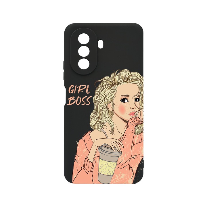 BestCase Slim Szilikon 0.8MM telefontok, Huawei Nova Y70, Girl Boss, c-B 1009