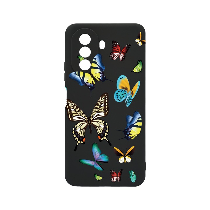 BestCase Slim Szilikon 0.8MM telefontok, Huawei Nova Y70, Beautiful Color Butterflies, c-B 992