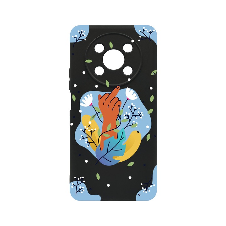 BestCase Slim Szilikon 0.8MM telefontok, Honor Magic4 Lite, Flowers FCK, c-B 1020