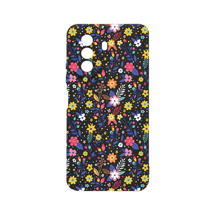 BestCase Slim Szilikon 0.8MM telefontok, Huawei Nova Y70, Flower Pattern, c-B 955