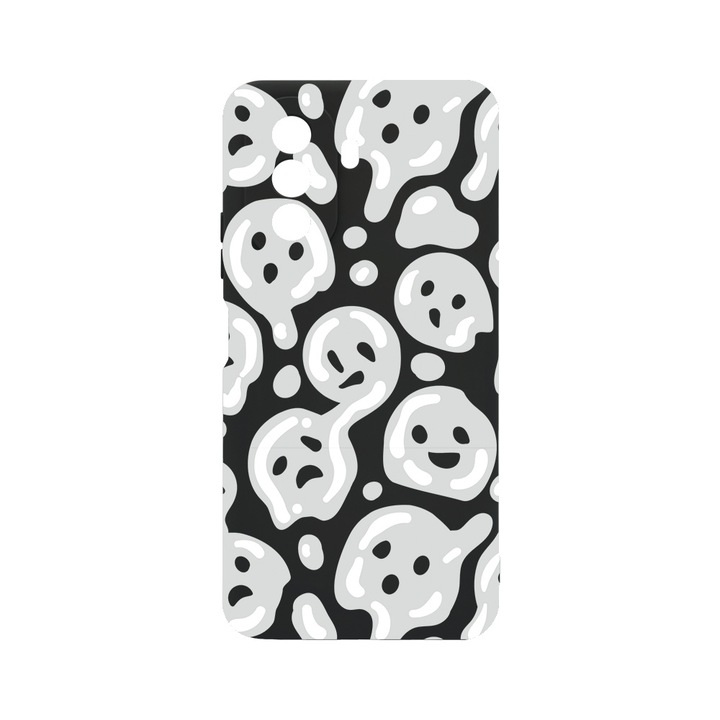 BestCase Slim Szilikon 0.8MM telefontok, Huawei Nova Y70, Gray Acid Smiley, c-B 1000