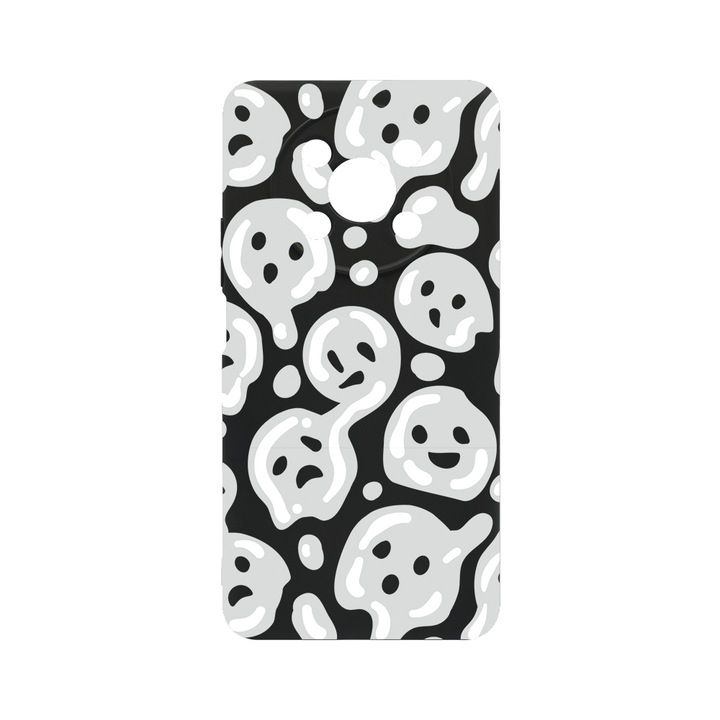 BestCase Slim Szilikon 0.8MM telefontok, Honor Magic4 Lite, Gray Acid Smiley, c-B 1000