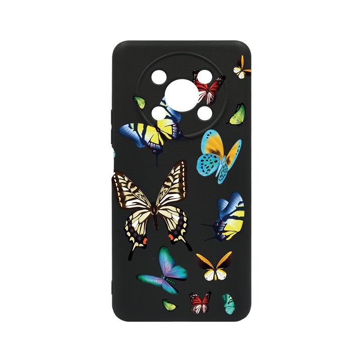 BestCase Slim Szilikon 0.8MM telefontok, Honor Magic4 Lite, Beautiful Color Butterflies, c-B 992